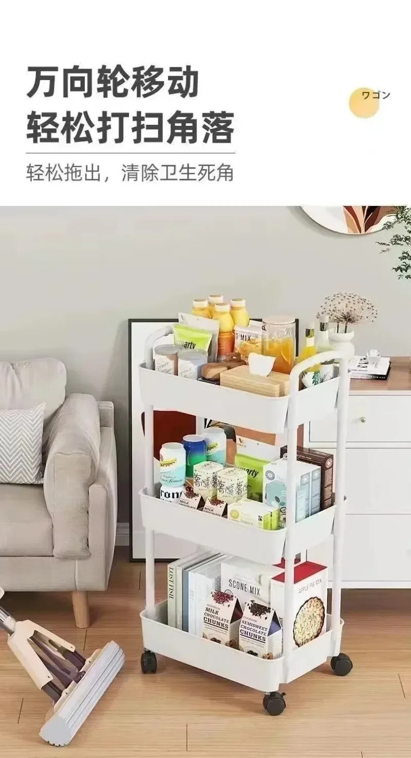 Multi-purpose Kitchen Storage Rack Outdoor Camping Food Rack Bedroom Multi-level Baby Snacks Mobile Bathroom Toilet Storage Rack