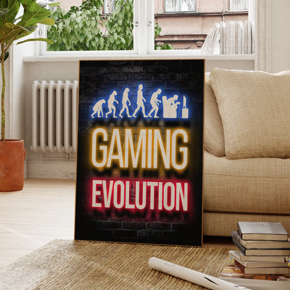 Vintage Glow Lettering Neon Light Gaming Erolution Wall Art Prints Canvas Painting Poster Picture For Living Room Home Decor