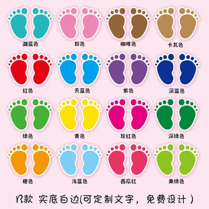 10PCS Shopping Mall School Floor Stairs Step Stickers Footprint Posters Decoration Be Careful Slippery Waterproof Wear-resistant