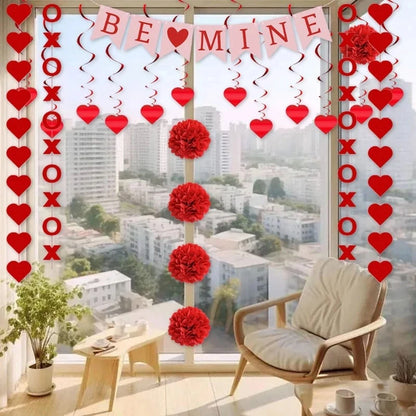 Valentines Day Celebration Decorations For Intimate Gatherings Colorful Banners Garlands Accessories Party Supplies