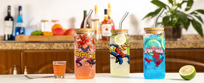Miniso Spider-Man Easy peel waterproof DIY Decals 3D transfers uvdtf crystal stickers 16oz uv dtf tumbler cup wraps sticker