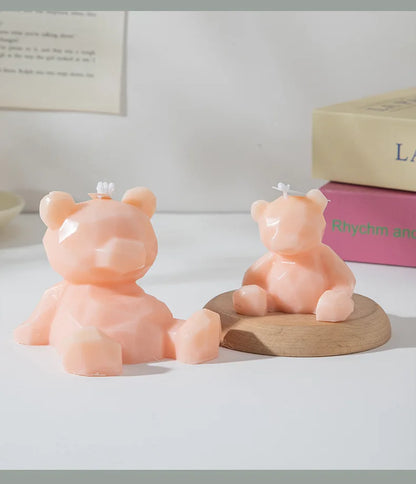 1PC Diamond Bear Aromatherapy Candles for Home Decoration Lovely Scented Candles Photography Props Festival Home Decor Ornaments