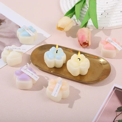 1PC Cute Cat Claw Scented Candle Creative DIY Aromatherapy Birthday Candles Livingroom Bedroom Ornaments Home Decoration