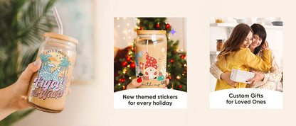 Miniso Tom and Jerry Easy peel waterproof DIY Decals 3D transfers uvdtf crystal stickers 16oz uv dtf tumbler cup wraps sticker