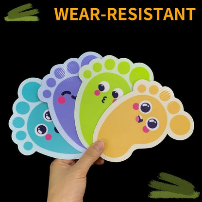 Nordic Little Feet Sticker Kindergarten Children Stair Steps Poster Customized Floor Decor Cute Waterproof Anti Slip Footprint