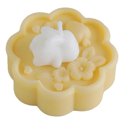 1pc Cute Rabbit Mooncake Osmanthus Scented Candle for Middle Autumn Festival Gift for Relaxation and Celebration Holiday Present