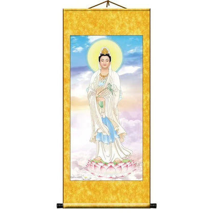 Retro fabric paintings, wealth attraction, treasure hanging paintings, home and office feng shui decorations, auspicious gifts