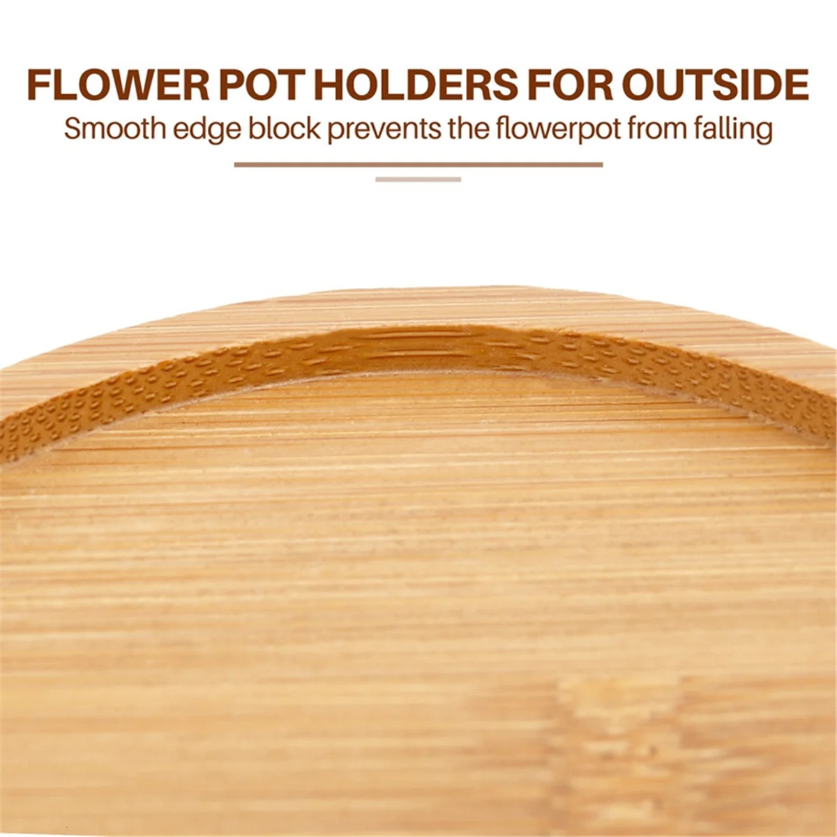 Wooden Plant Stand Flower Pot Base Holder Stool High Stool Balcony Succulent Round Flower Shelf for Indoor Outdoor