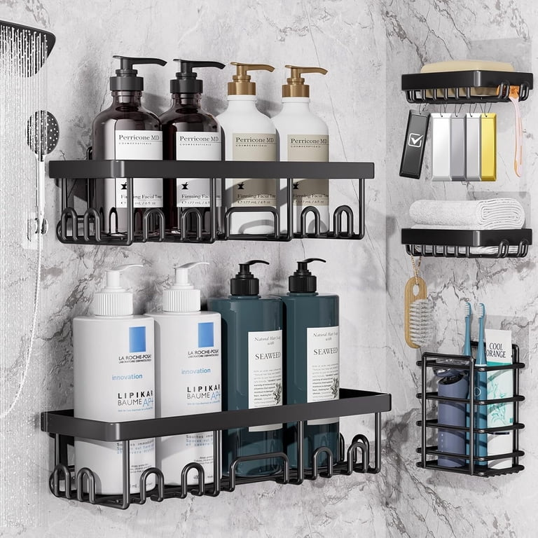 2-Pack Adhesive Shower Caddy - No Drilling