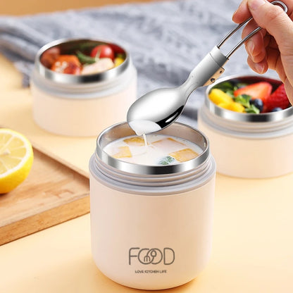 Thermal Porridge Cup Stainless Steel Insulated Lunch Bag Food Warmer 680Ml Thermos Soup Cup Lunch Box for Kids School Outdoor