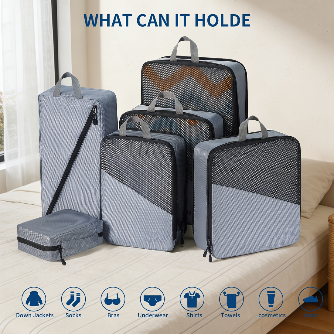 Compression Travel Packing Bags Set