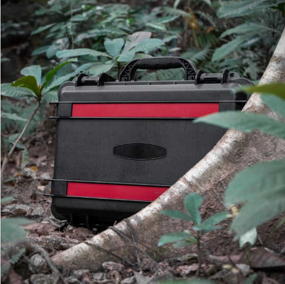 Waterproof Hard Case With Lid Storage Box And Dividers - Black Plastic Precision Instrument Case