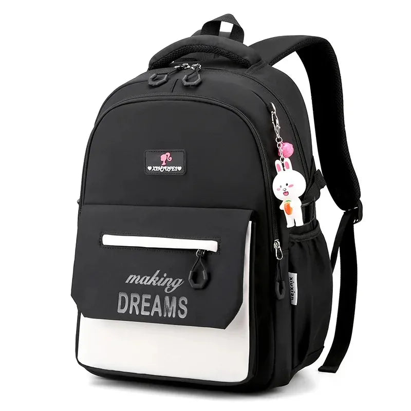 School Backpack for Girls Primary School Student Bag 8-14 Years Children Pink Bookbag Kids Satchels Teenagers Knapsack Mochila