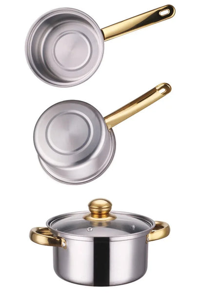 Stainless Steel Non-Stick Cookware Sets Stainless Steel Pots and Pans Cooking Pot