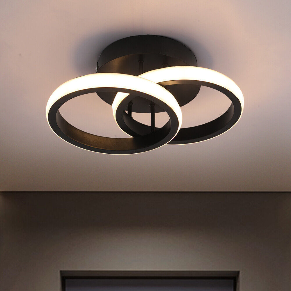 Modern LED Ceiling Light Double Round Pendant Lamp Bedroom Lights Ceiling