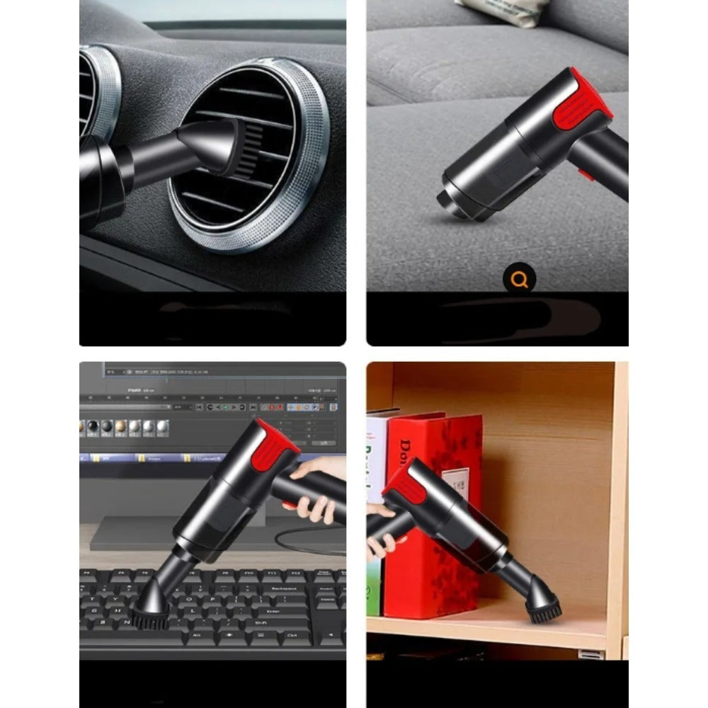 Wireless-red Car Vacuum Cleaner Wireless Usb Charging Car Vacuum Cleaner Home Handheld Mini Desktop Vacuum Cleaner Portable