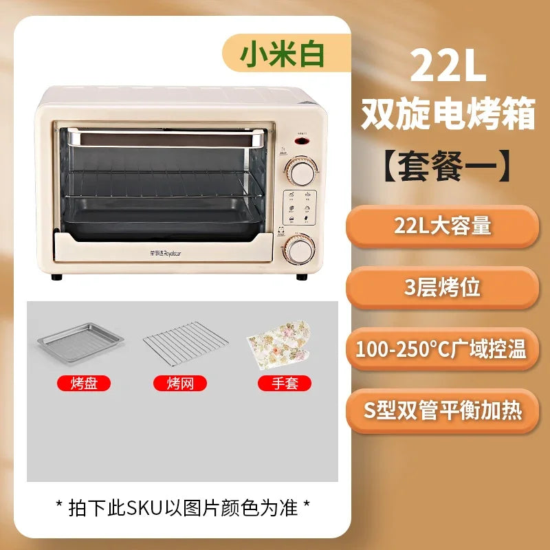 Electric Oven Household Small 22 Liters Multi-Function Large Capacity Baking Oven Automatic Mini Small Oven