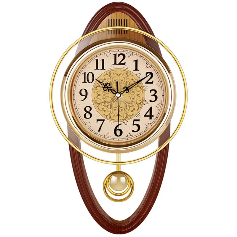 3D Swing Clock Large Pendulum Clocks Wall Luxury Vintage Shabby Chic Silent Clock Watch Mechanism Reloj De Pared Gold Wall Clock