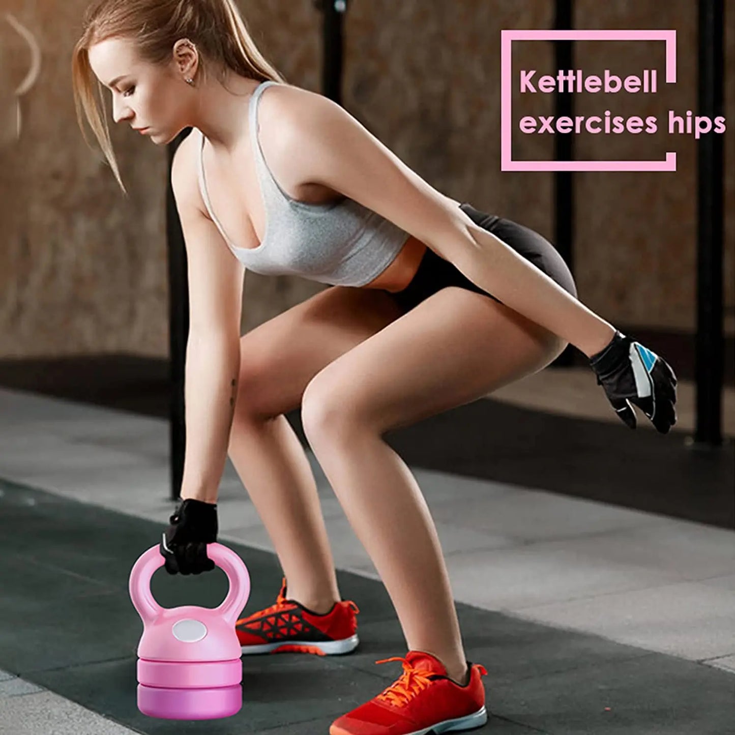 12Lb 5Kg Adjustable Kettlebell Set Competition E-Coat Cast Iron Kettle Bell for Women and Men