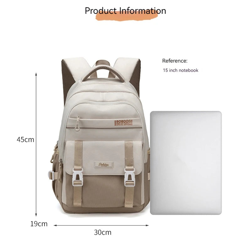 Large Capacity Backpack 2024 New College Style Female Leisure Backpack Fashion Travel Junior High School Students