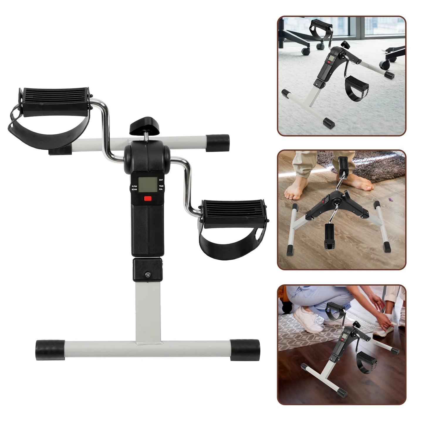 Stepper Foldable Bike Exercise Bikes for Home Pedal Mini Machine Rehabilitation Desk Fitness