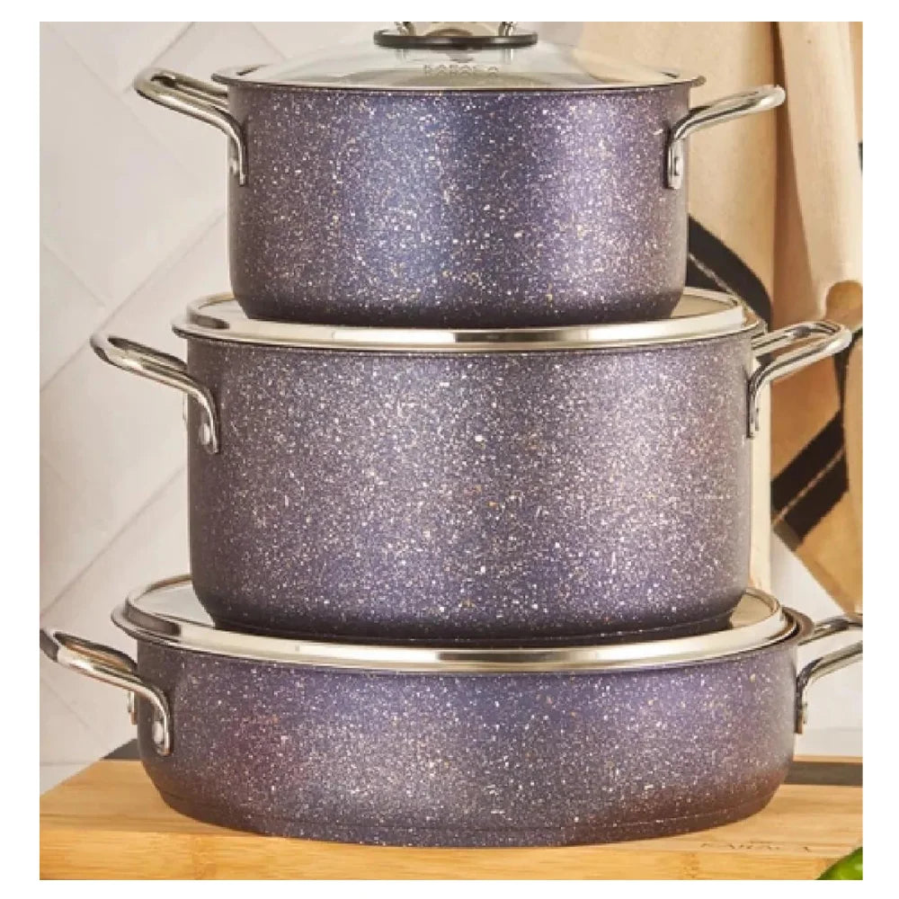 Fireproof Non-Stick Sturdy Long-Lasting Granite New Generation Cookers Design Cookware Pan Sets Gift Dowry Durable Home Kitchen