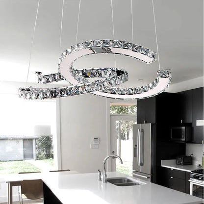 Crystal Chandeliers Luminaria Nordic Pendant Lamp Decorative LED Ceiling Lamps Hanging Light Fixture for Dining Room Bedroom