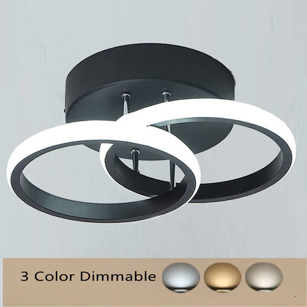 Modern LED Ceiling Light Double Round Pendant Lamp Bedroom Lights Ceiling