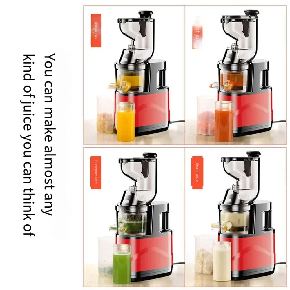 Slow Cold Press Juicer Machines Vegetable and Fruit, 500W Slow Masticating Juicer Machines with 7-Inch Large Feed Chute