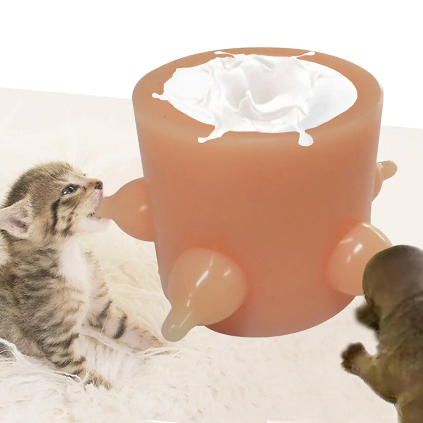 Automatic Breast Feeder Puppy Cat Rabbit Pet Baby Milk Silicone Nipple Feeders Multiple