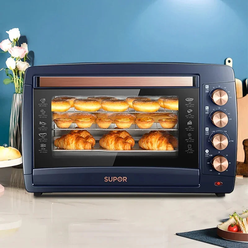 Supor Electric Oven Home Use Small Cake Bread Baking Machine Multi-Function Automatic 42L Large Capacity Oven