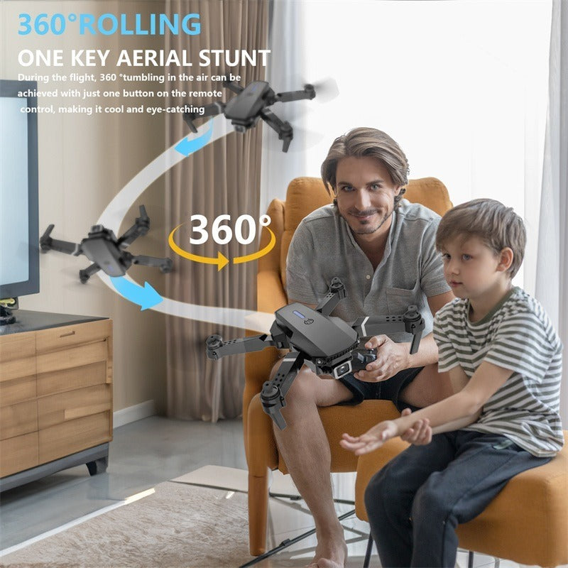 The E88 Dual-camera Drone With Two Batteries Has The Function Of Altitude Hold Mode. It Is Equipped With Dual Lenses And Can Fly Stably.