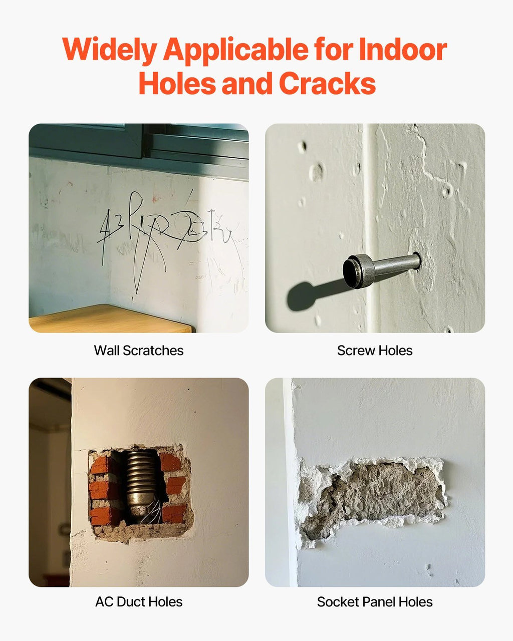 16PCS Drywall Repair Kit Self-Adhesive Dry Wall Repair Patch Kit