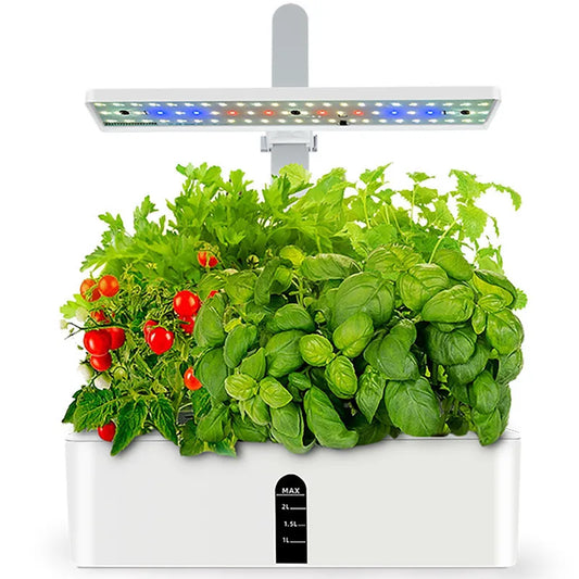 Hydroponics Growing System Indoor Smart Automatic Timer Garden Planter Nursery Pots Height Adjustable 9Pods Indoor Herb Garden