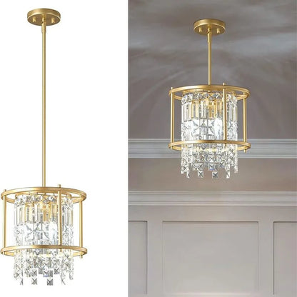 Modern K9 Crystal Chandelier for Living Room Dining Bedroom Hanging Lamps for Ceiling Lamp Lustre Design Vintage Pendant Light