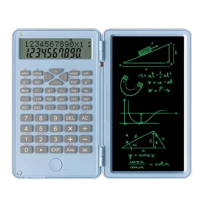 Scientific Calculator 12-Digit Large Display Calculator with Notepad Foldable Calculator with Hand Writing Board for Daily Use