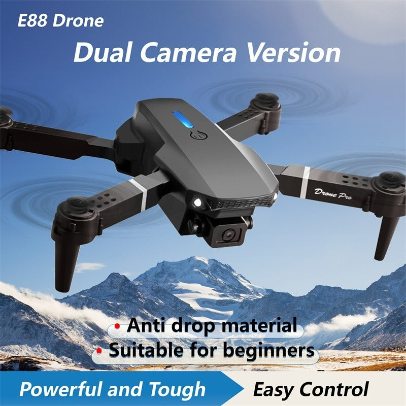The E88 Dual-camera Drone With Two Batteries Has The Function Of Altitude Hold Mode. It Is Equipped With Dual Lenses And Can Fly Stably.