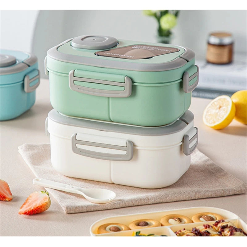 Cute Lunch Box for Kids Compartments Microware Bento Lunchbox Children Kid School Outdoor Camping Picnic Food Container Portable