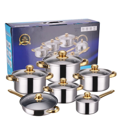 Stainless Steel Non-Stick Cookware Sets Stainless Steel Pots and Pans Cooking Pot