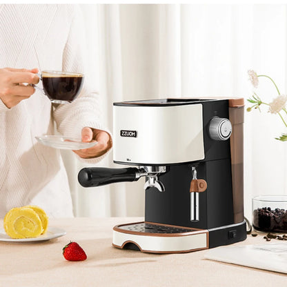 Espresso Coffee Maker Portable Small Italian-Style Coffee Machine Automatic Pump Pressure Steam Milk Coffee Maker 20Bar