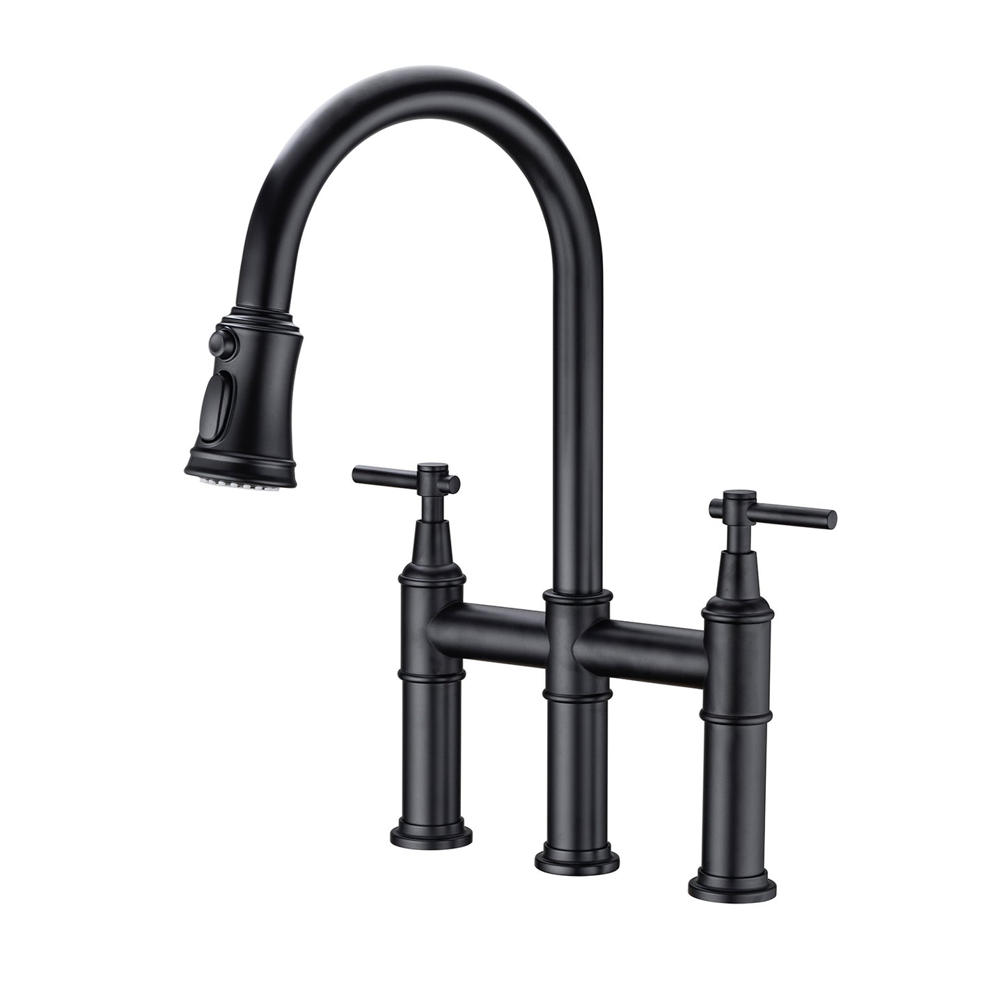 Pull Down Dual Handle Kitchen Faucet