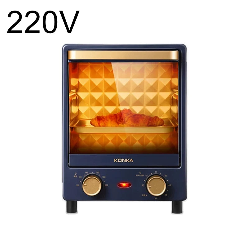 KONKA 12L Mini Vertical Electric Oven Three-Layer Cutebaking Position Multifunctional Oven Explosion-Proof Safe Electric Oven