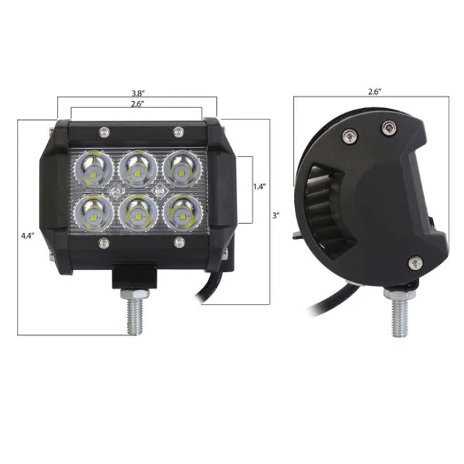 4 PCS 4in 18W Dual Row LED Spot Light Pod Cube Light