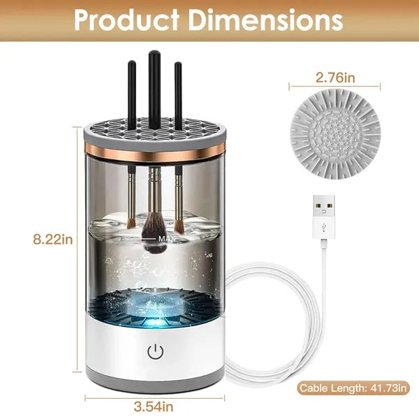 3 In 1 Makeup Brush Blender Cleaner Automatic Makeup Brush Cleaner Machine USB Powered Brush Drying