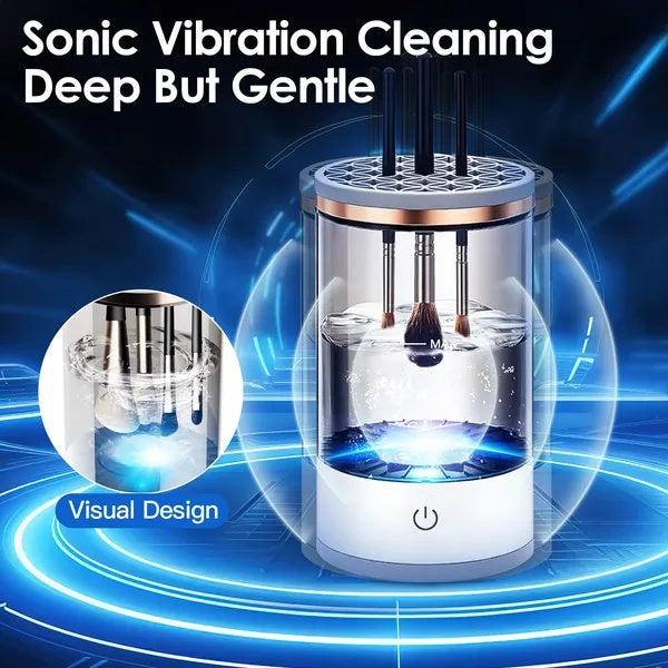 3 In 1 Makeup Brush Blender Cleaner Automatic Makeup Brush Cleaner Machine USB Powered Brush Drying