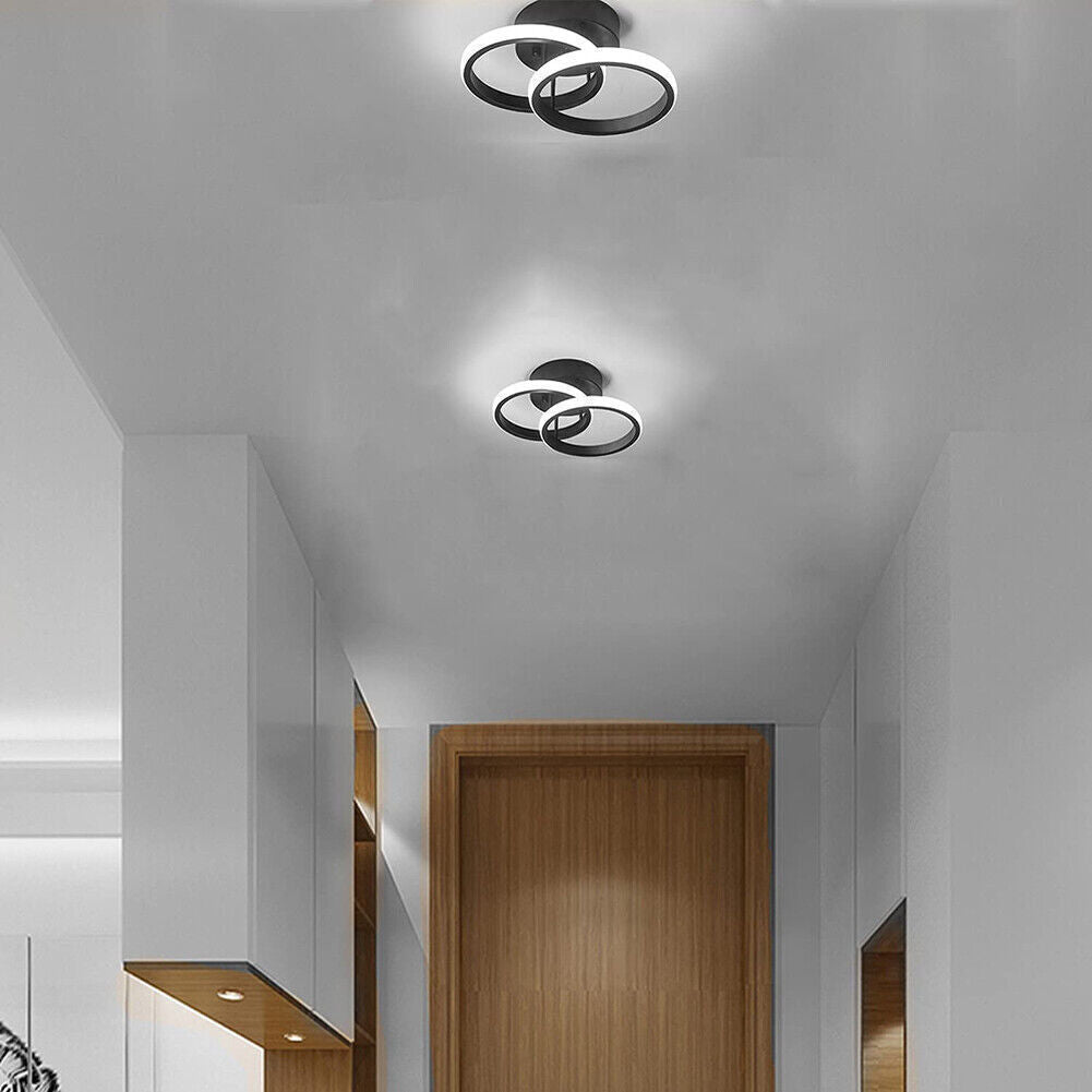 Modern LED Ceiling Light Double Round Pendant Lamp Bedroom Lights Ceiling