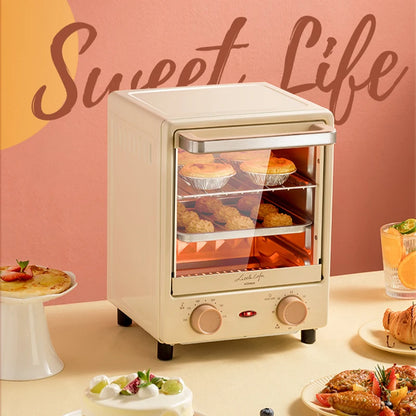 KONKA 12L Mini Vertical Electric Oven Three-Layer Cutebaking Position Multifunctional Oven Explosion-Proof Safe Electric Oven