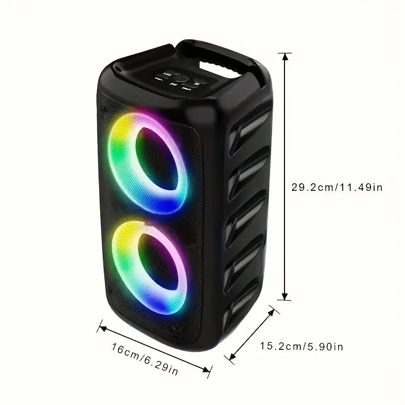 Wireless Speaker With Subwoofer, Large Boombox Speaker, Stereo Speaker, Subwoofer, Outdoor Wireless Speaker, Party Disco Light, TWS, TF, AUX