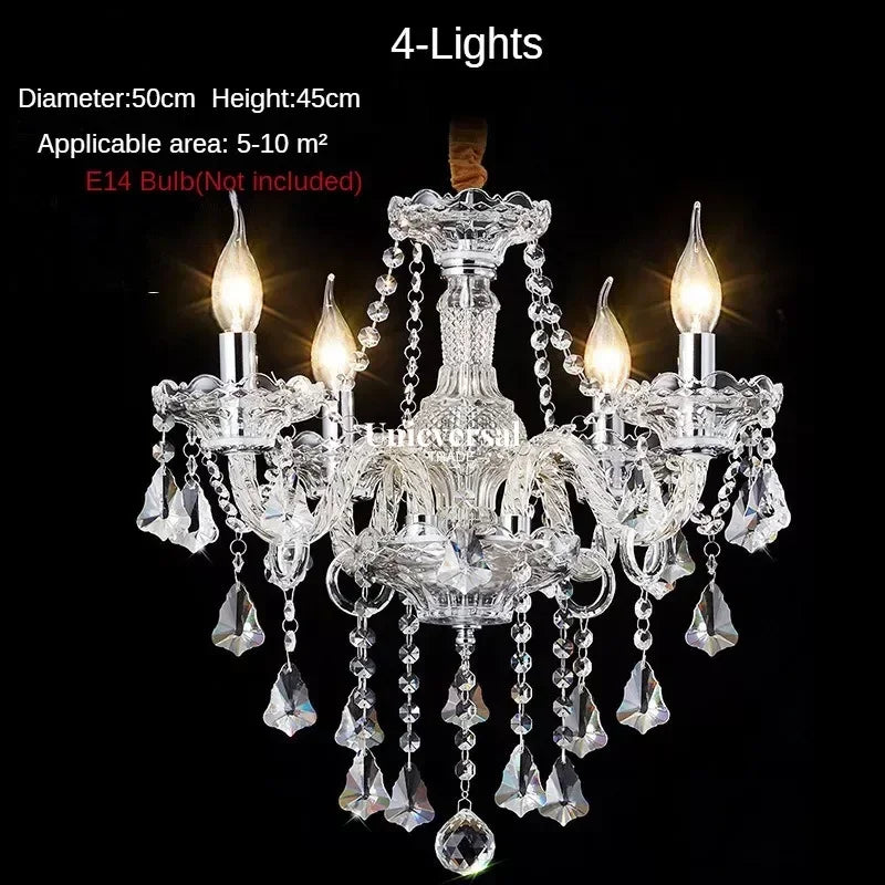 Modern Crystal Chandelier with Luxurious Luster, K9 High-Quality Clear Crystal Lamp, Living Room, Auditorium Decoration Light