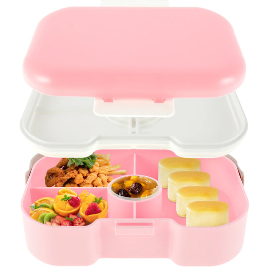 1300ML Portable Lunch Box for Girls School Plastic Picnic Bento Box Microwave Food Box with 5 Compartments Storage Containers